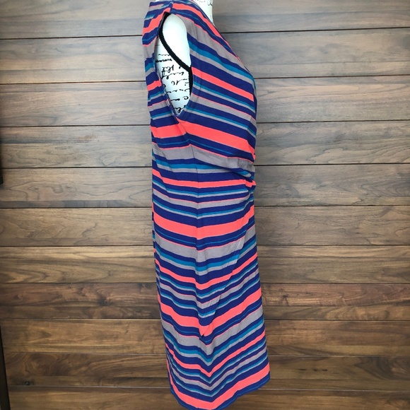 Marc Jacobs Stripe Cocktail V Neck Dress - Picture 2 of 3